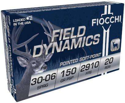 Ammunition Fiocchi Ammunition Ready Series 30 06 FIOCCHI 30-06 Springfield 150gr PSP 2910 FPS 20 RD